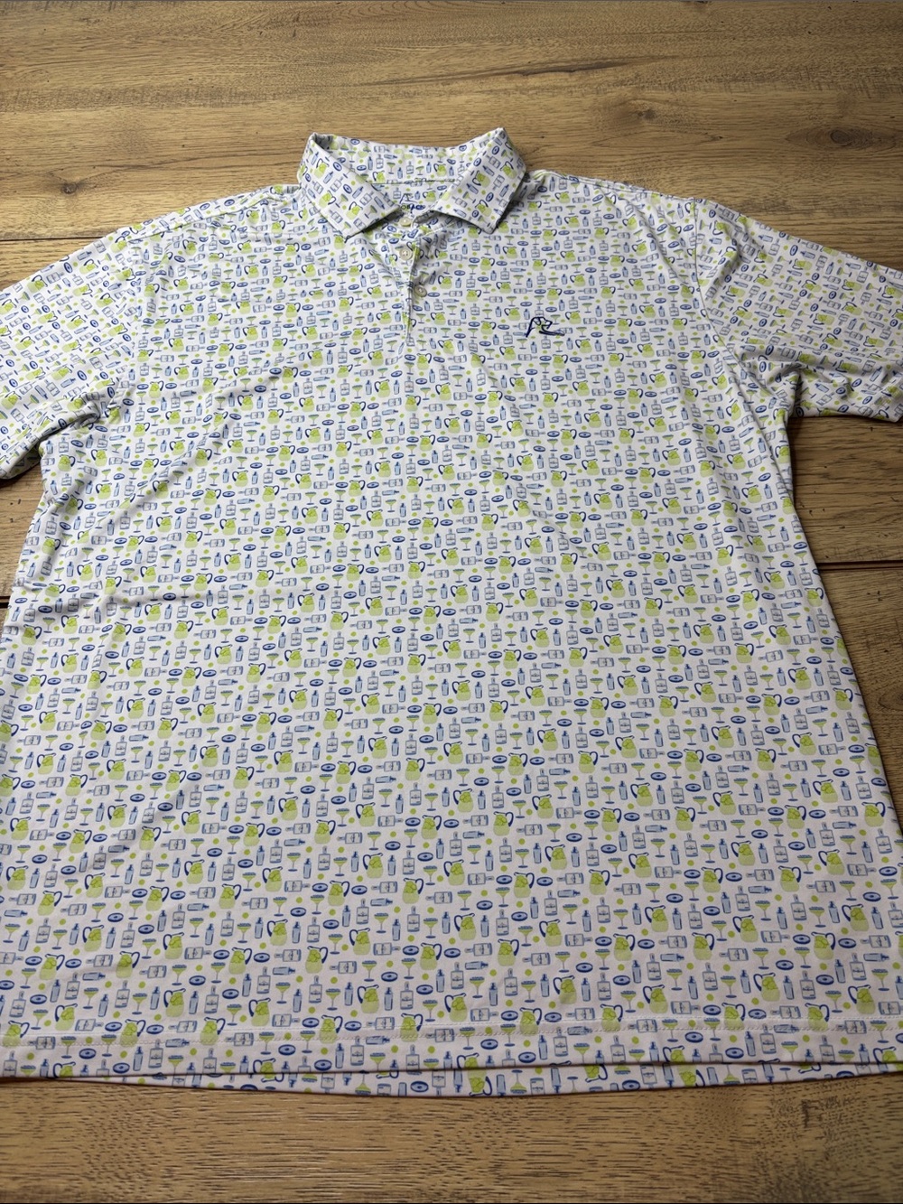 Men’s Rhoback White Margarita Performance Polo Size XL